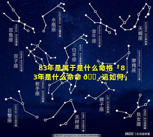 83年是属于是什么命格「83年是什么命命 🕸 运如何」